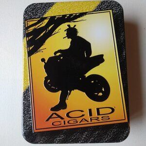 Acid Cigars Limited Edition Stash Tin Collector's Box Drew Estate Motorcycle